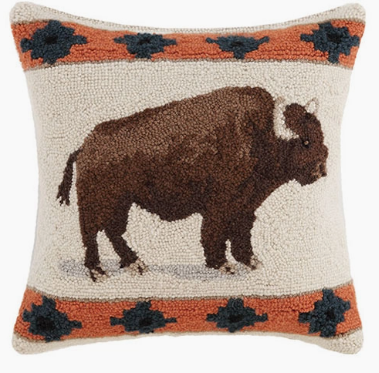 Roaming Buffalo Hook Pillow